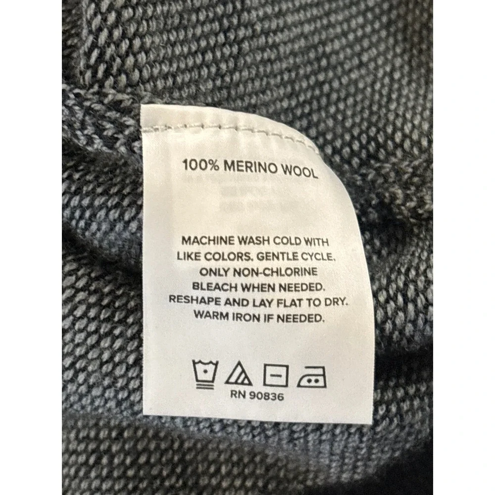 Brooks Brothers Men's Size XL Quarter Zip Grey Merino Wool Smithfield Sweater